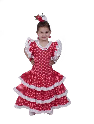 Robe flamenca fille. Modele Eco feston Flamenco Spain
