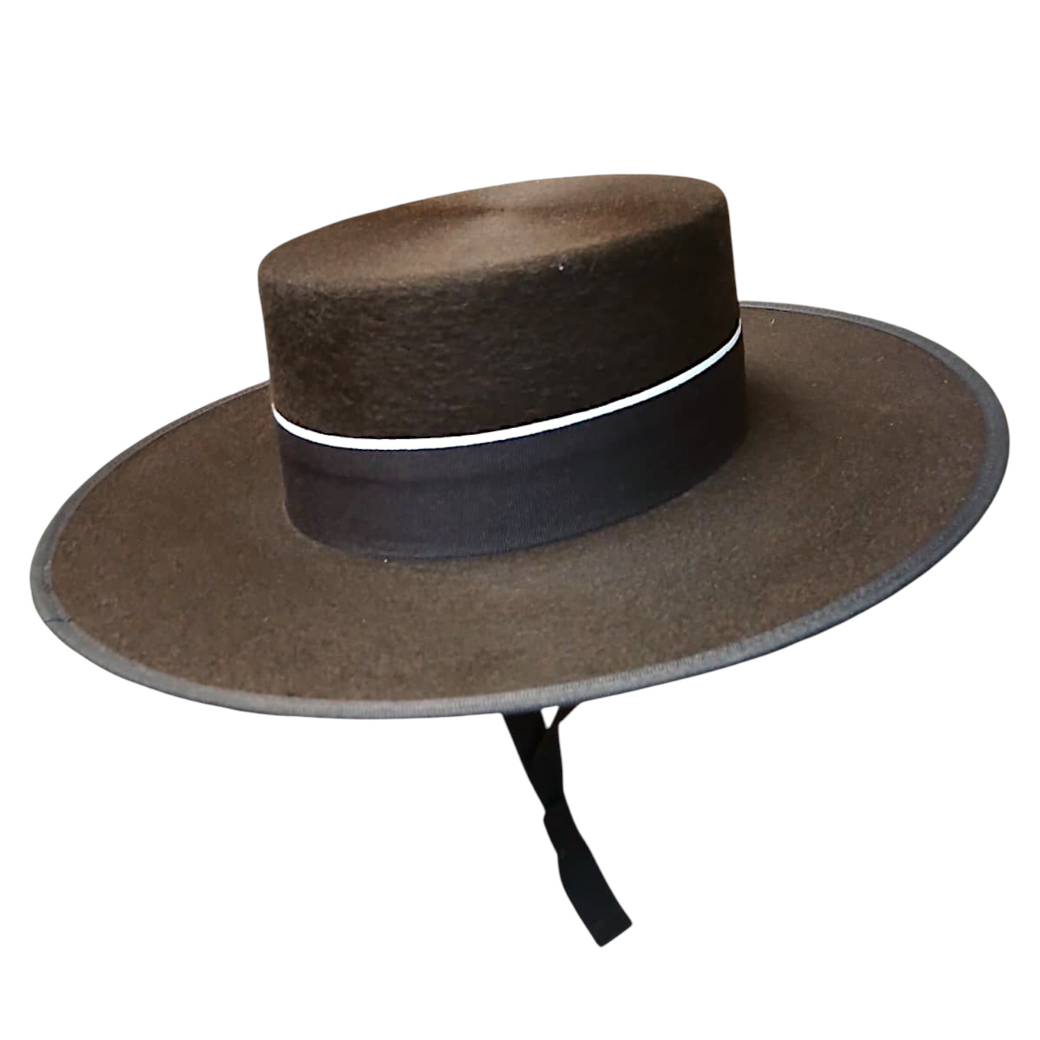 Chapeau sévillan en laine. Marron foncé