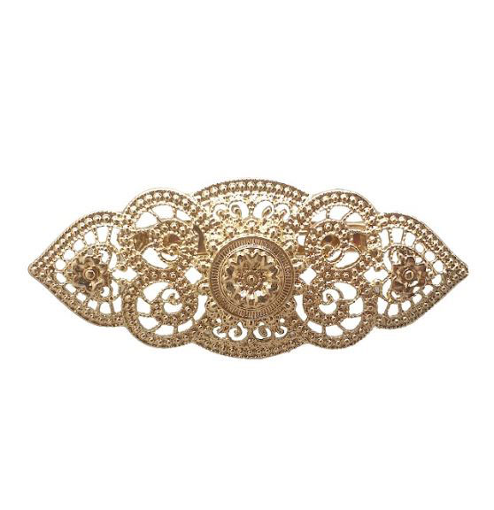 Broche Flamenco pour Petit Châle en Métal Doré