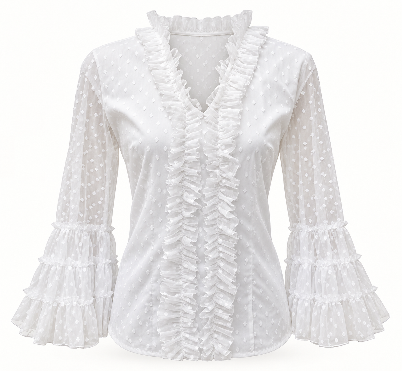 Blusas de Plumeti en Color Blanco