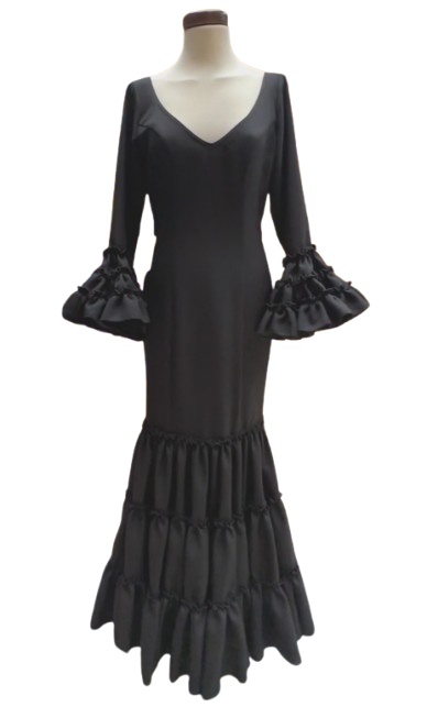 Talla 36. Trajes de Flamenca Modelo Córdoba. Negro