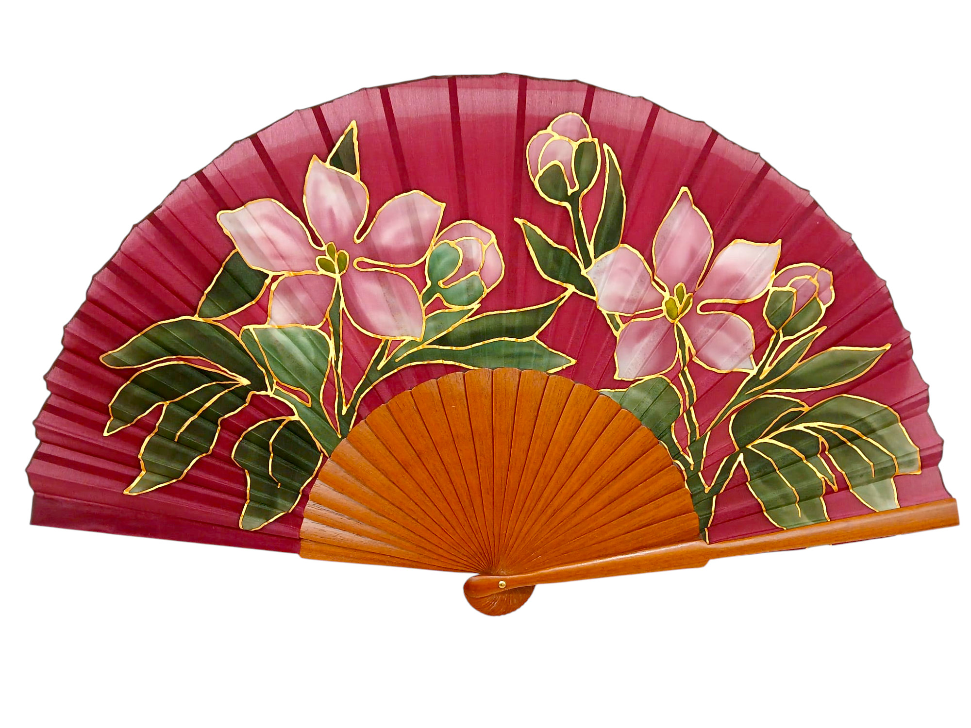 Abanicos de Seda Pintados a Mano para Bodas y Fiestas. Ref. 41