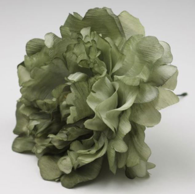 小さな牡丹。フラミンゴの花。モスグリーン79.11cm