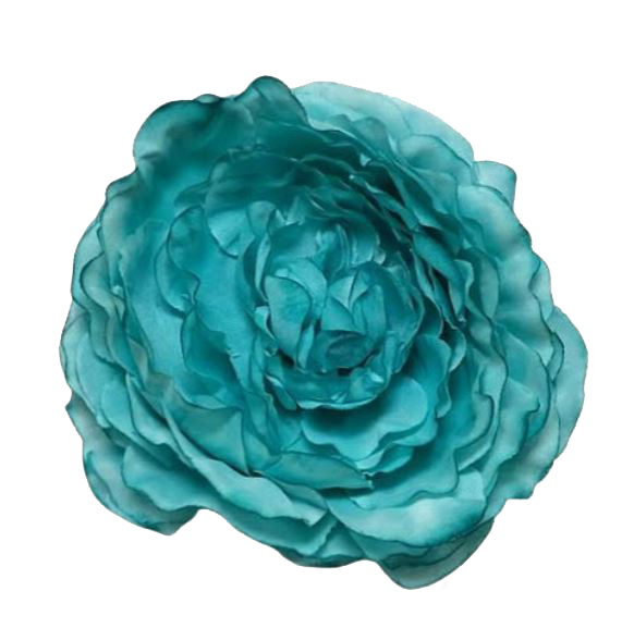 フラメンコ、ラナンキュラスの花マラガ。ターコイズ AZ22。9cm。