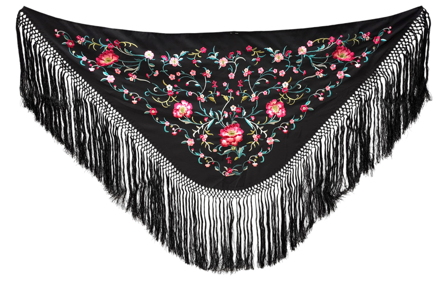 Mantoncillo Negro Bordado para las Flamencas