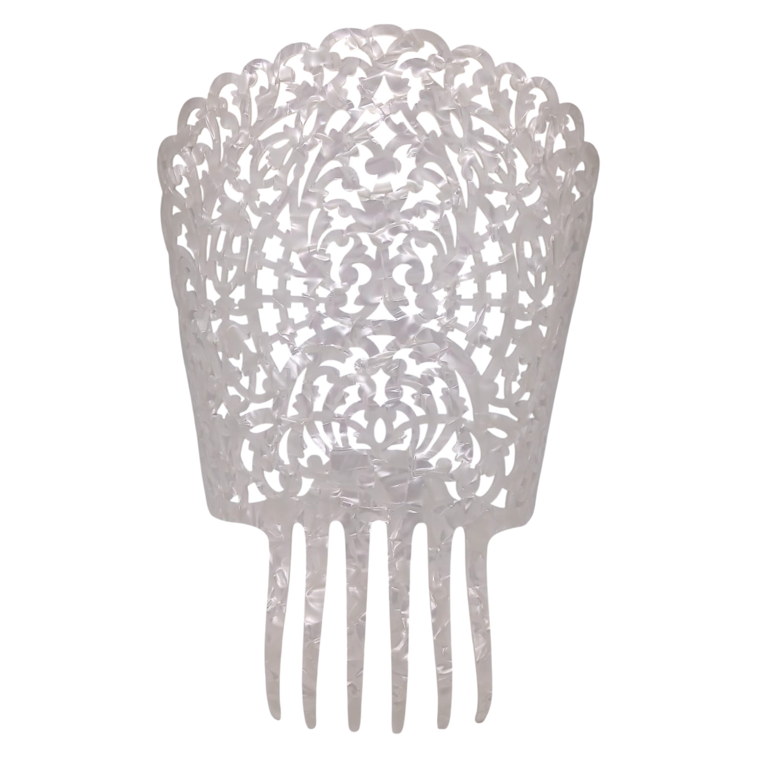 Peineta Color Nácar para Mantilla. Elegancia y Tradición Artesanal