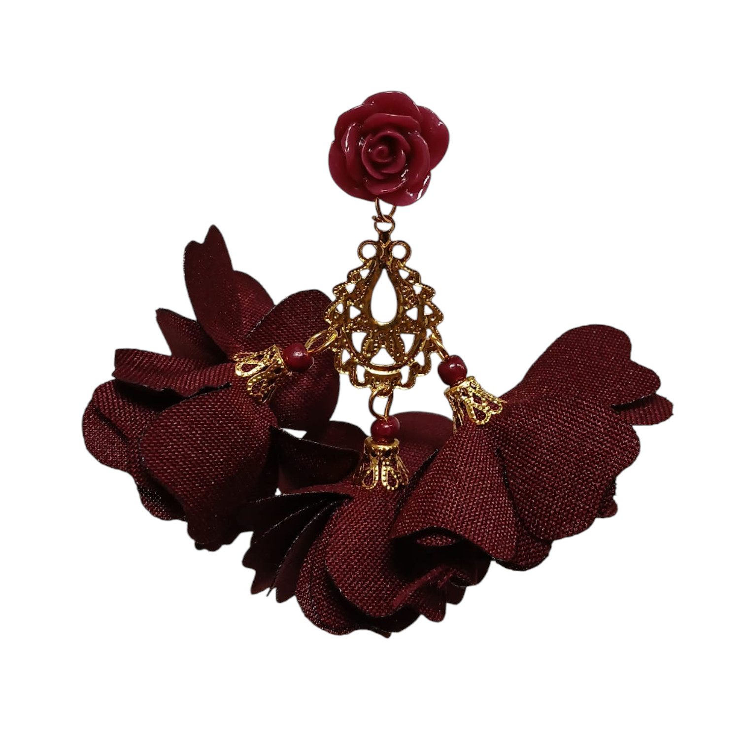 Boucles d'oreilles flamenco faites à la main