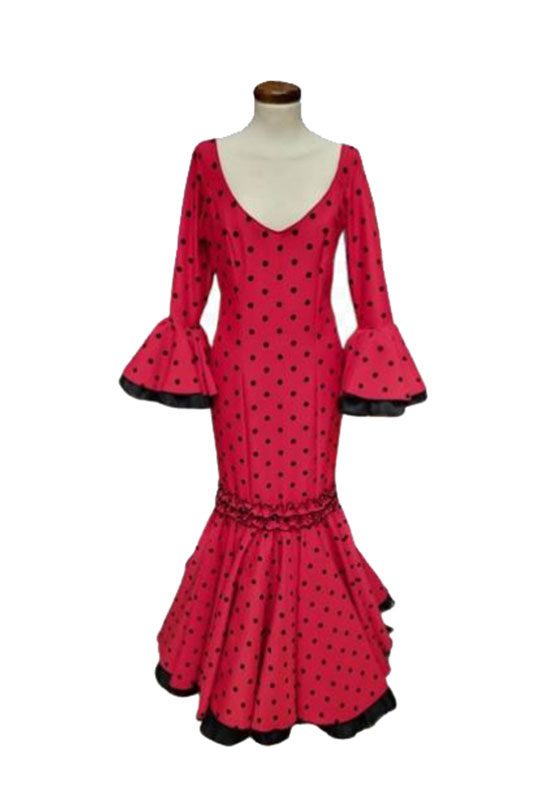 Talla 38. Trajes de Gitana. Iris. Rojo Lunar Negro. Talla 38