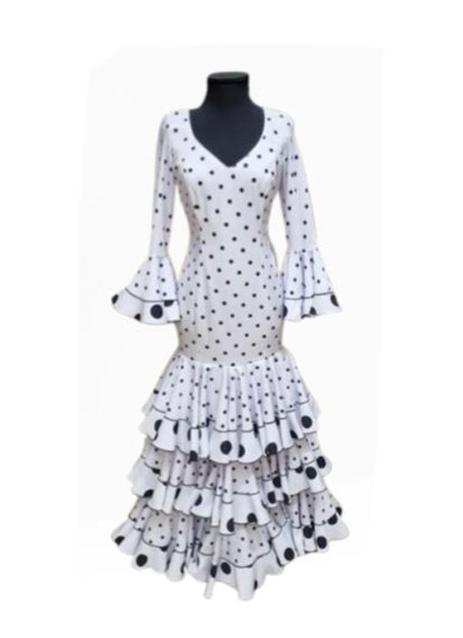 T 40. Flamenco dresses. Pongo Blanco Lunar Negro