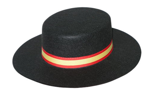 Cordobes hat with the Spanish flag