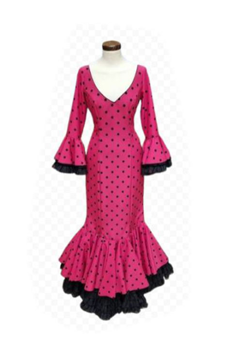 Talla 38. Vestido de Flamenca Modelo Magia. Buganvilla