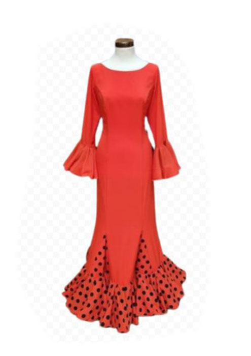 Size 40. Flamenco Dress Semilla Rojo