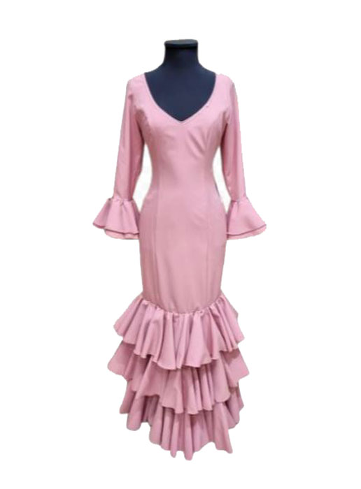 Size 42. Flamenco dress Pepa model. Pastel Pink