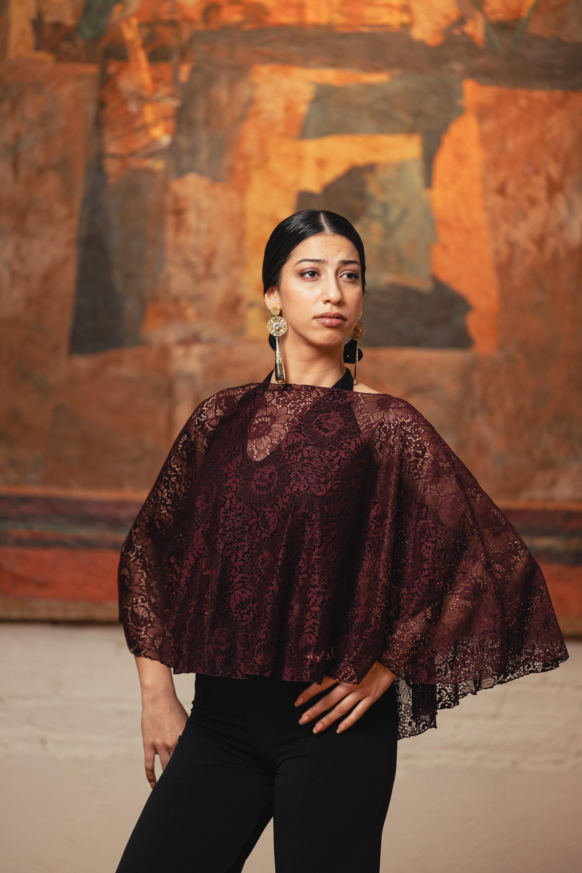 Flamenco cape Romería. Davedans