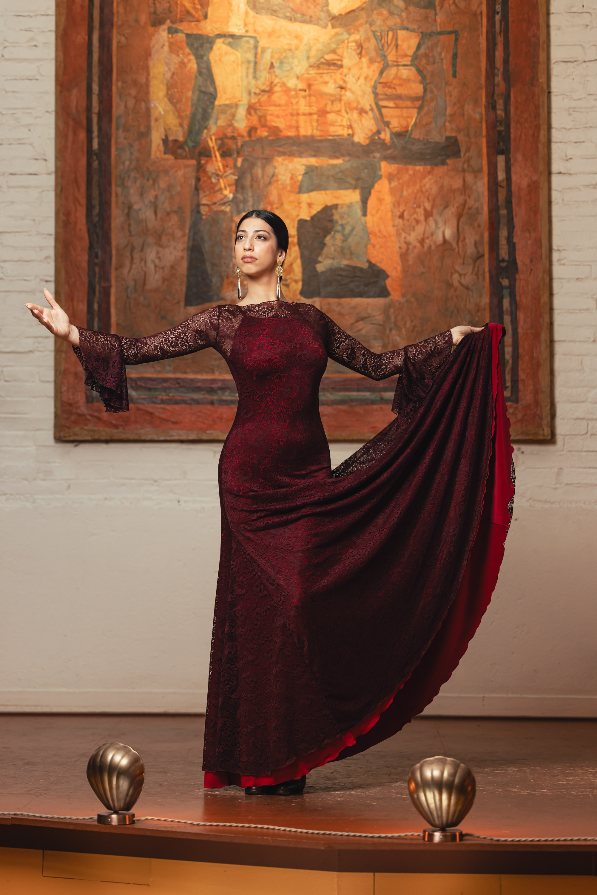 Sobre Vestido de Baile Flamenco "Poveda". Davedans