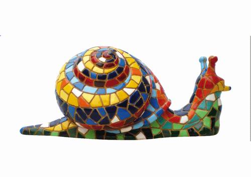 カタツムリ・ガウディモザイク. 11cm