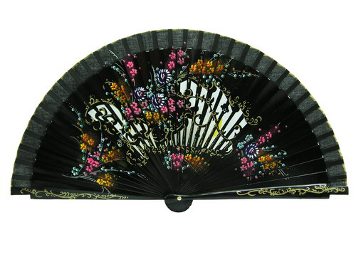 Abanicos Calados Pintados a Mano con Motivos Florales. Ref.112