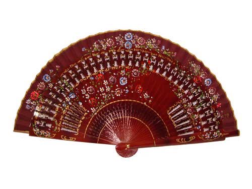 Abanico pintado de tamaño para bolso. ref.4210GR