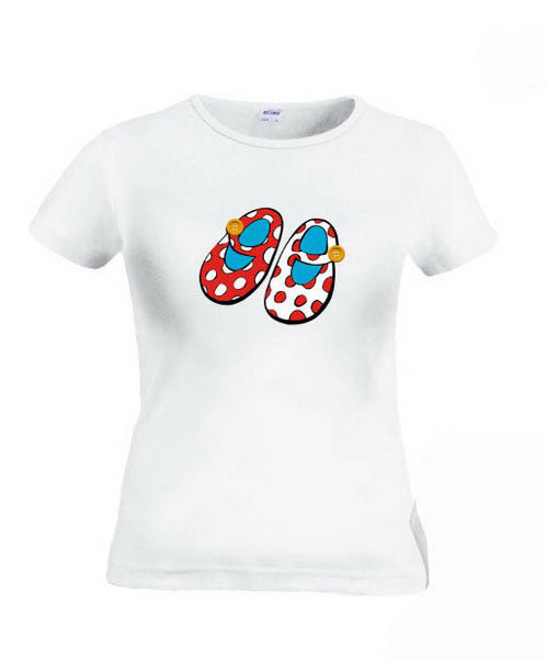 Camiseta Zapatos Lunares con Boton