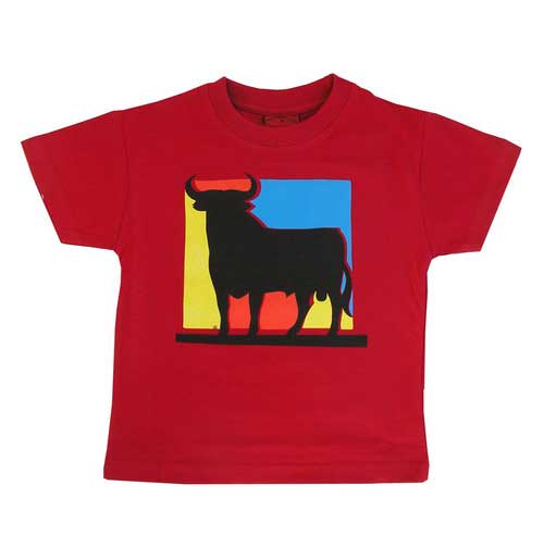 T-shirt Taureau Osborne Carré rouge. Enfant