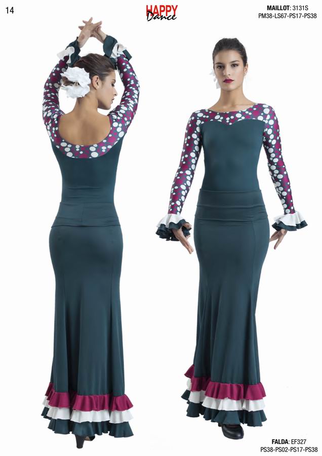 Happy Dance. Flamenco Skirts for Rehearsal and Stage. Ref. EF327PS38PS02PS17PS38