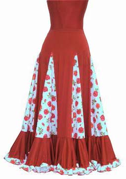 Jupe flamenco : Mod. Alegría rouge