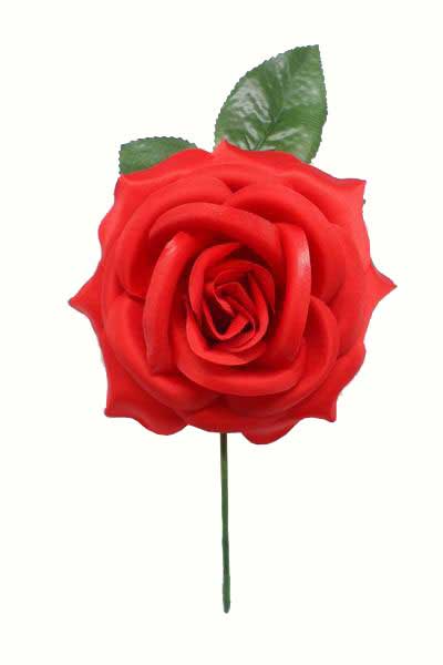 Rosa Grande Lisa CH. Flor de Tela. 13cm