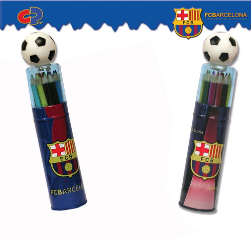 Tubo de 18 pinturas con Balón - FC. Barcelona