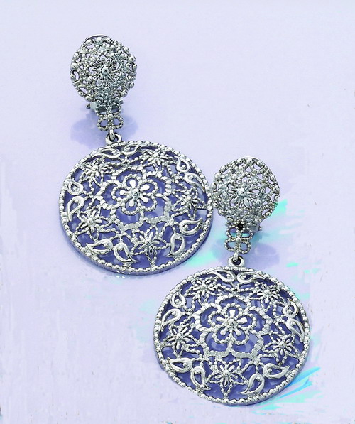 Pendientes Flamencos en alta bisuteria. Ref. 40074