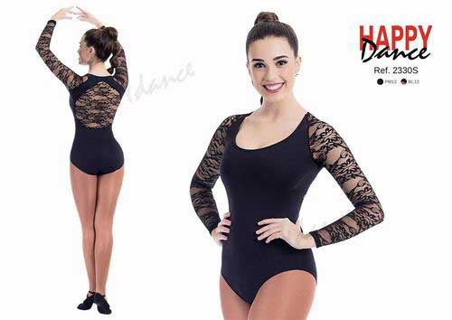 Maillot Manga Larga y Espalda Cerrada en Blonda y Sujetador Happy Dance. Ref. 2330