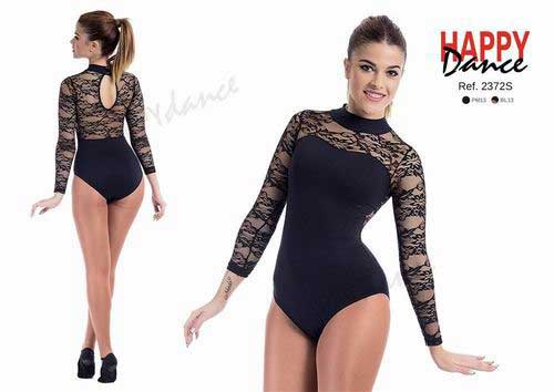 Maillot Manga Larga con Canesu al Cuello y Espalda con Transparencia Con Sujetador Happy Dance. Ref. 2372