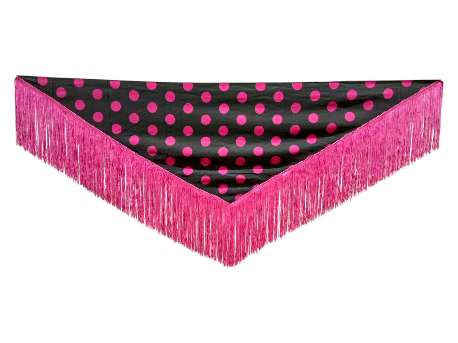 Mantoncillo Negro Lunares Fucsias