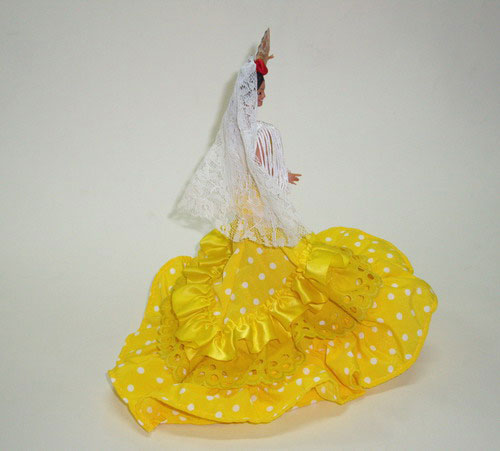 MUÑECA VALENCIANA PORCELANA - Trajes de flamencos Moda Rosa