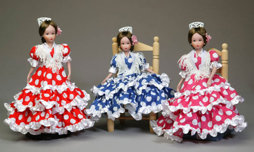 Flamenco Porcelaine Doll - minibambinas import- 24 cm