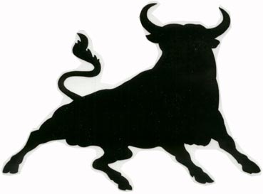 Silhouette taureau San Fermín - Autocollant
