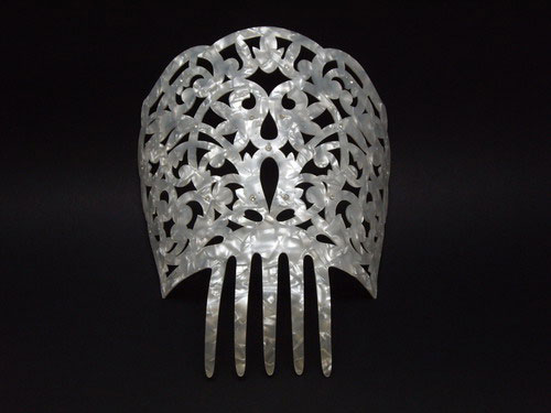 Mother of Pearl Comb with Strass - ref. N342STRASS