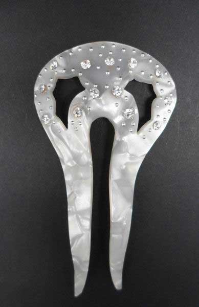 Peinetas de Nácar/Concha (simil) con Strass - ref. S925N