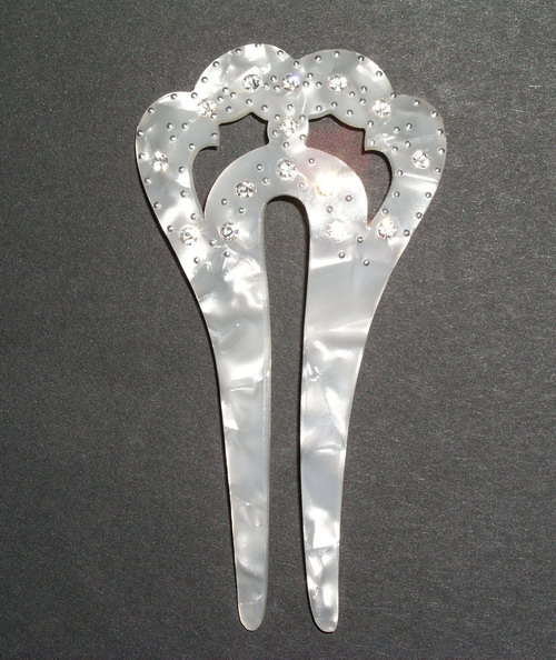 Peinetas de Nacar/Concha (simil) con Strass - ref. S924N