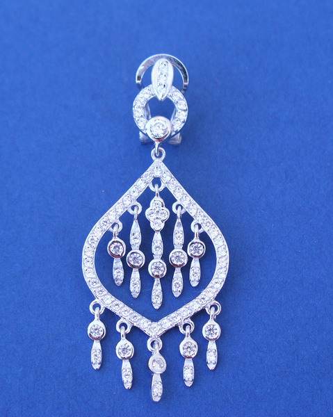Silver Earrings for bride ref. 34618