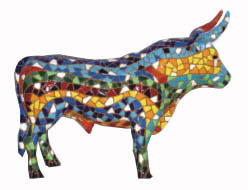 Toro Gaudí Mosaico. Barcino