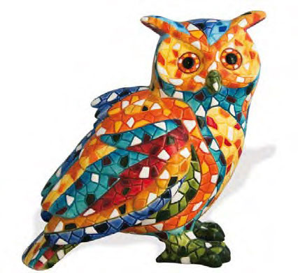 Buho estilo Gaudi. 14cm