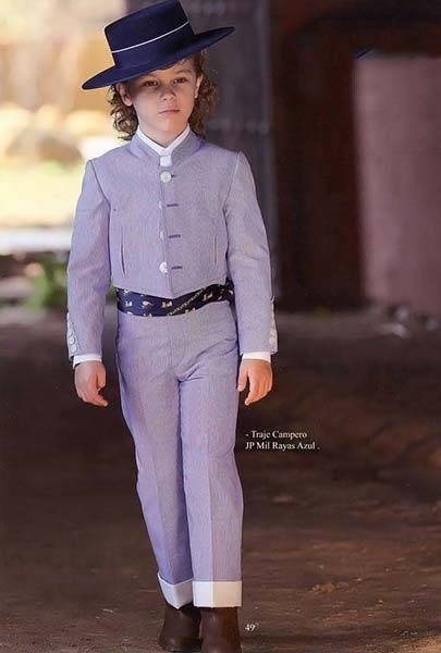 Traje Campero JP Mil Rayas Azul para Niño