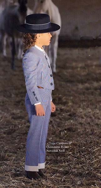 Costume Campero à Rayures JP Bleu pour Enfants