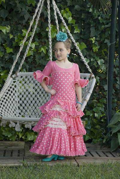 Traje de Flamenca Niña. mod. Canaleja