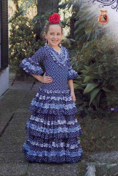 Traje de Flamenca Niña. Mod. Magia