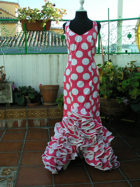 Flamenco Dress Pasión Rosa Lunar 42. Outlet14