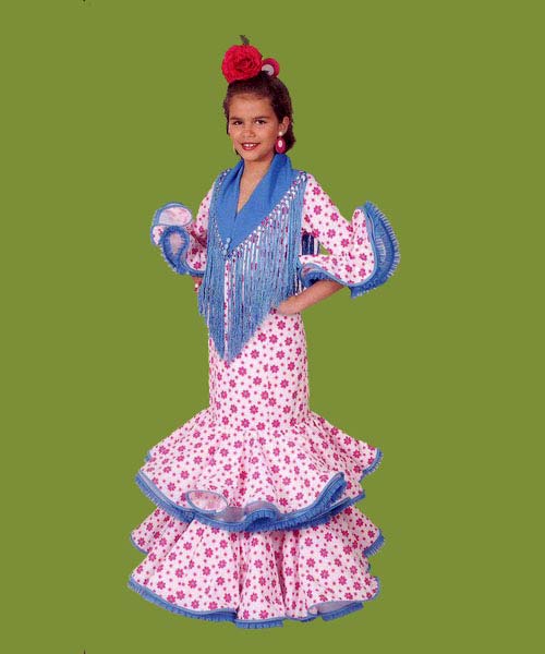 Traje de flamenca niña. mod. Torremolinos