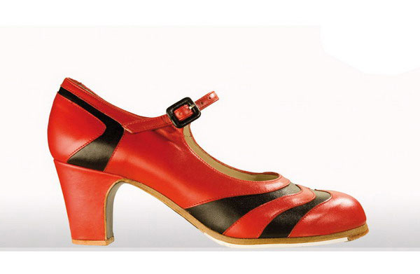 Zapato Flamenco Begoña Cervera. Bicolor