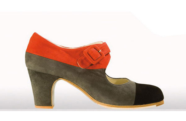 Zapato Flamenco Begoña Cervera. Tricolor II