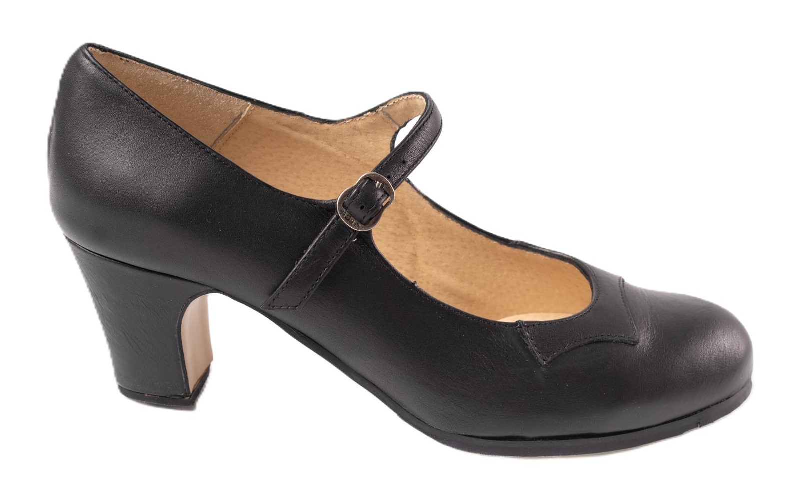 Basic Black Leather Flamenco Shoes from Begoña Cervera.